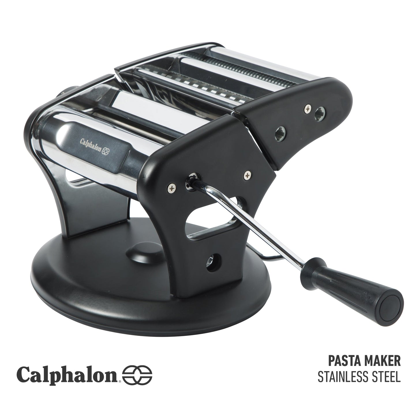 Calphalon Aero Heavy Duty Manual Pasta Maker Machine Noodle Maker w/ Rollers & Cutters - Spaghetti, Fettuccini, Lasagna or Dumpling Skin