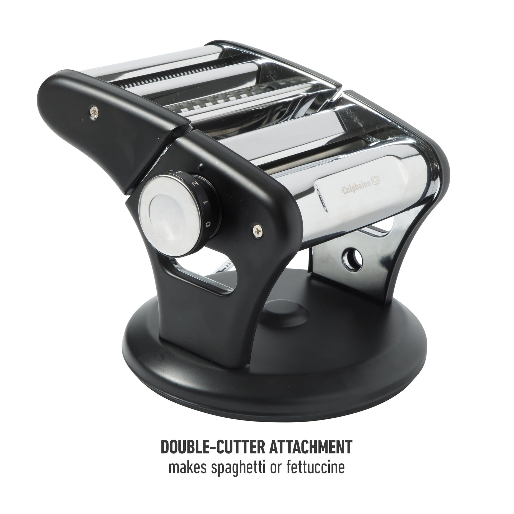 Calphalon Aero Heavy Duty Manual Pasta Maker Machine Noodle Maker w/ Rollers & Cutters - Spaghetti, Fettuccini, Lasagna or Dumpling Skin