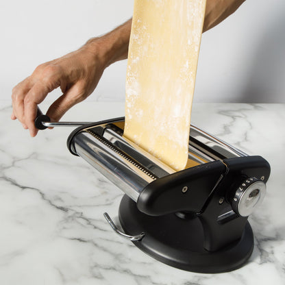 Calphalon Aero Heavy Duty Manual Pasta Maker Machine Noodle Maker w/ Rollers & Cutters - Spaghetti, Fettuccini, Lasagna or Dumpling Skin