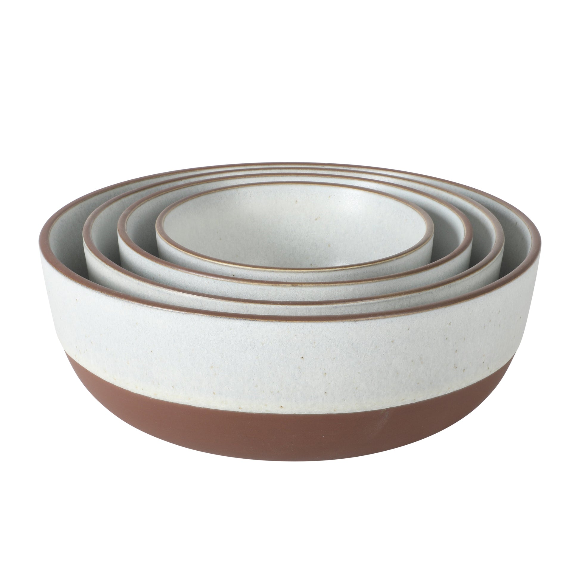 Gibson Elite William Crest 4 Piece Nesting Bowl Set, Round Stoneware Mixing Bowls, Reactive Glaze Finish, 5”, 6.25”, 7.5”, 9”, Prep & Serving Bowls, Microwave & Dishwasher Safe - Green