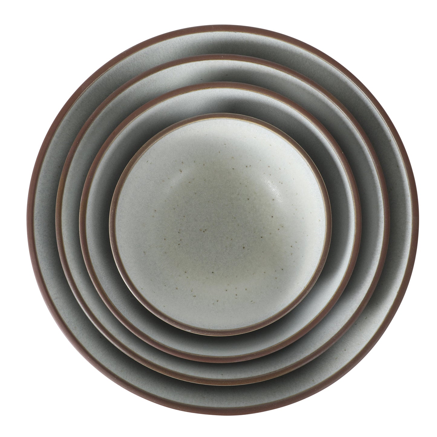 Gibson Elite William Crest 4 Piece Nesting Bowl Set, Round Stoneware Mixing Bowls, Reactive Glaze Finish, 5”, 6.25”, 7.5”, 9”, Prep & Serving Bowls, Microwave & Dishwasher Safe - Green