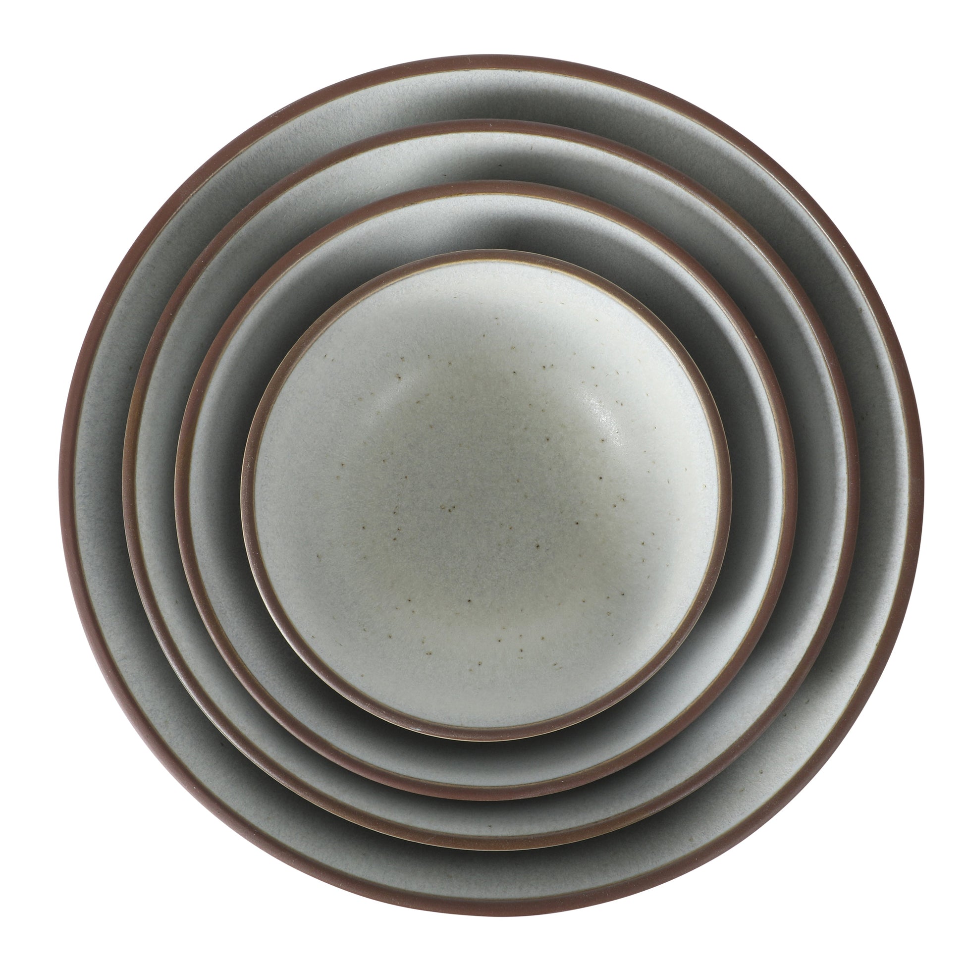 Gibson Elite William Crest 4 Piece Nesting Bowl Set, Round Stoneware Mixing Bowls, Reactive Glaze Finish, 5”, 6.25”, 7.5”, 9”, Prep & Serving Bowls, Microwave & Dishwasher Safe - Green