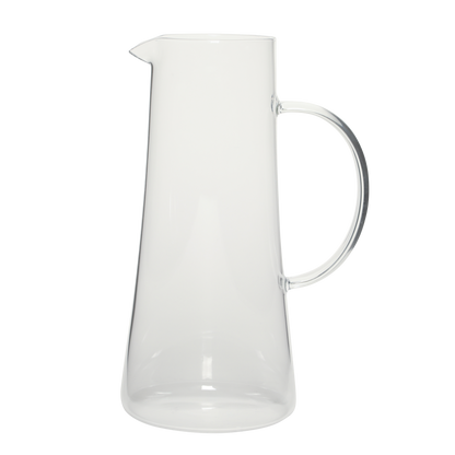 Gibson Home Boozy Brunch 7 Piece Glass Pitcher & Tumbler Set – 1.5L Pitcher with Six 13–14oz Tumblers, Everyday Beverage & Entertaining Drinkware Set, Dishwasher Safe