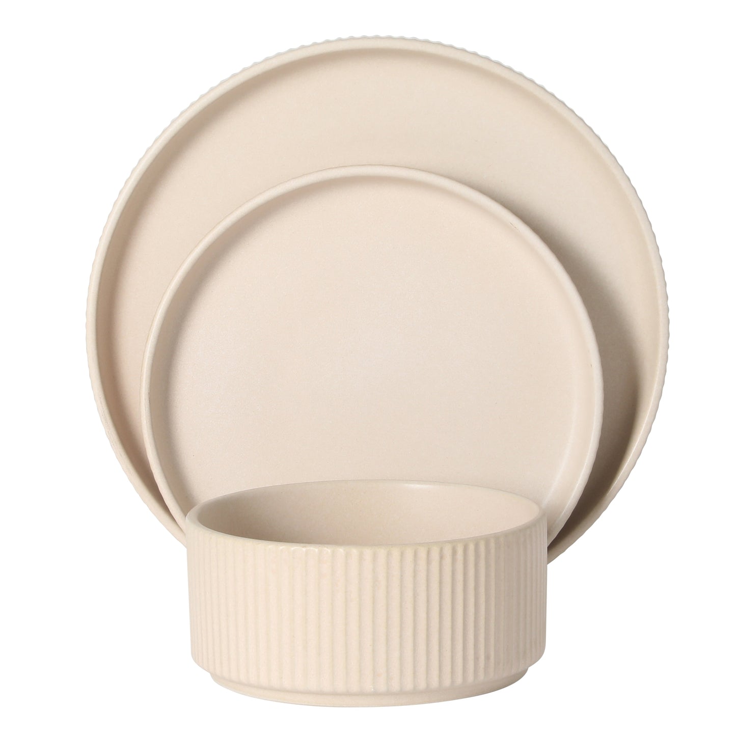Gibson Elite Townscape Plates and Bowls 12 Piece Dinnerware Set, Service for 4
