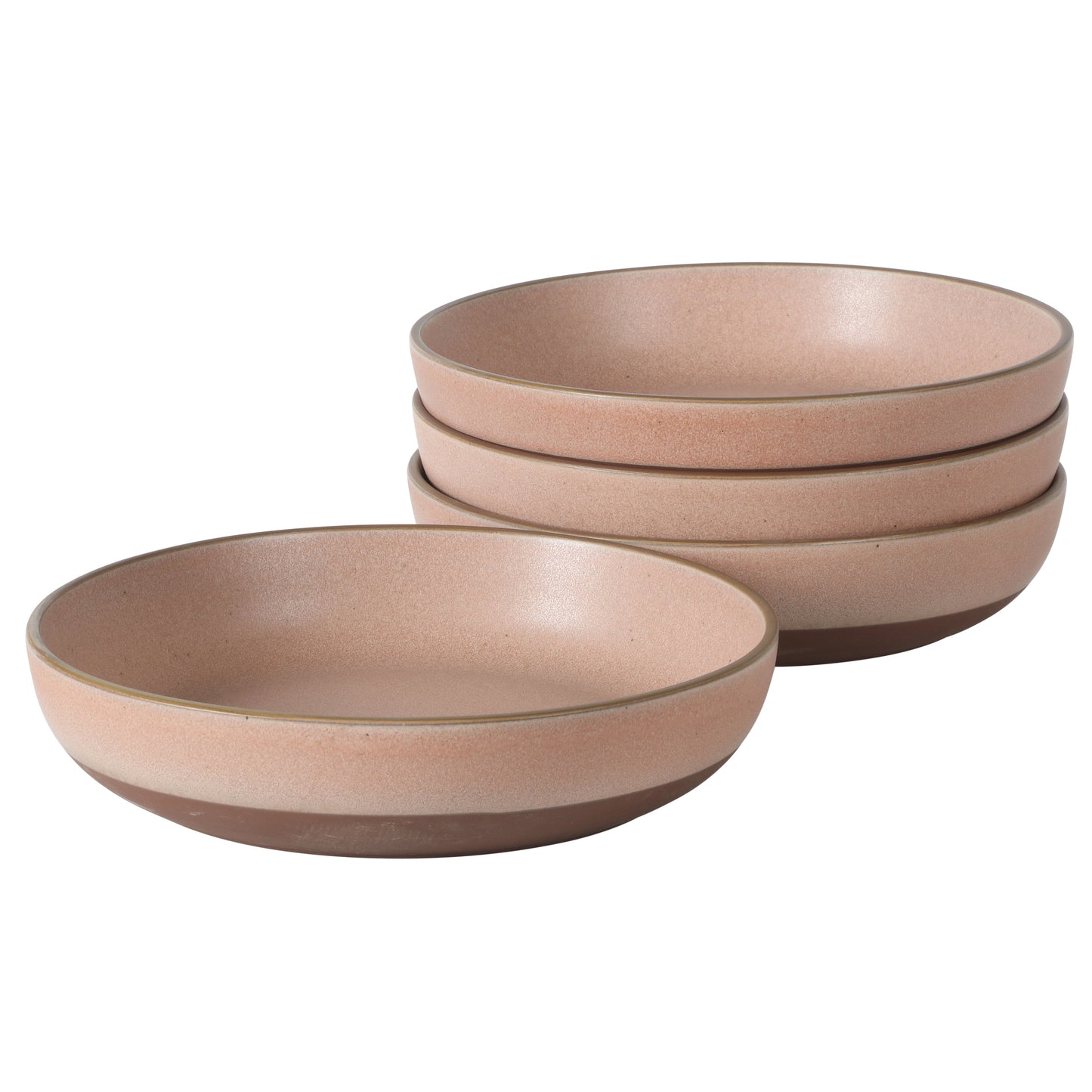 Gibson Elite William Crest 4 Piece Dinner Bowl Set, 8.5” Round Stoneware Bowls, Reactive Glaze Finish, Large Soup, Pasta & Salad Bowls, Microwave & Dishwasher Safe