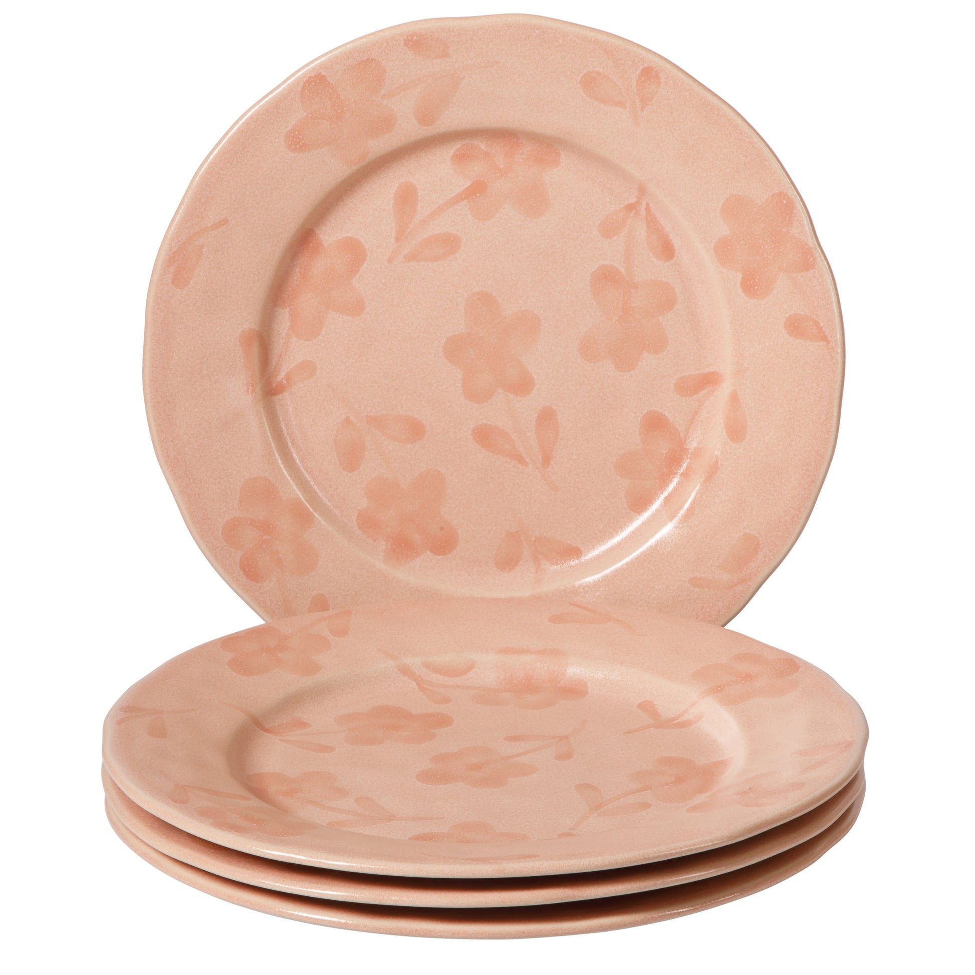Bloomhouse - 2 Time Oprah's Favorite Things - Made in Portugal Hand Painted 10.8 Inch Dinner Plates Set of 4 - Porto Petals Floral Dish  Set
