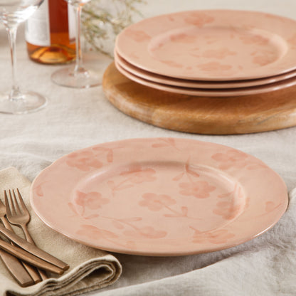 Bloomhouse - 2 Time Oprah's Favorite Things - Made in Portugal Hand Painted 10.8 Inch Dinner Plates Set of 4 - Porto Petals Floral Dish  Set