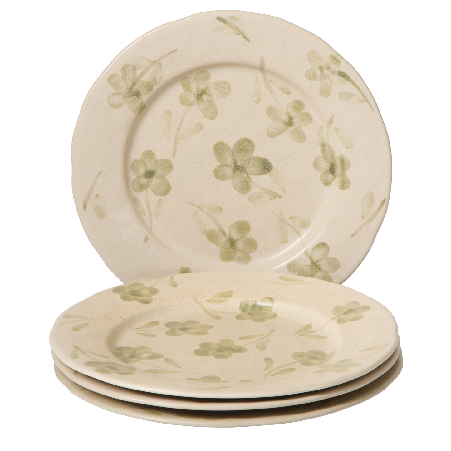 Bloomhouse - 2 Time Oprah's Favorite Things - Made in Portugal Hand Painted 10.8 Inch Dinner Plates Set of 4 - Porto Petals Floral Dish  Set