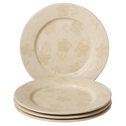 Bloomhouse - 2 Time Oprah's Favorite Things - Made in Portugal Hand Painted 10.8 Inch Dinner Plates Set of 4 - Porto Petals Floral Dish  Set