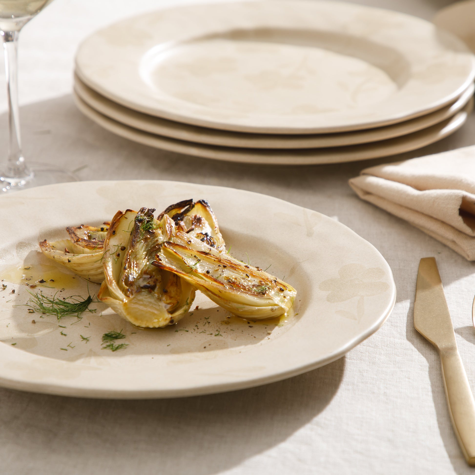 Bloomhouse - 2 Time Oprah's Favorite Things - Made in Portugal Hand Painted 10.8 Inch Dinner Plates Set of 4 - Porto Petals Floral Dish  Set