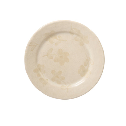 Bloomhouse - 2 Time Oprah's Favorite Things - Made in Portugal Hand Painted 8.6 Inch Salad Plates Set of 4 - Porto Petals Floral Dessert Dish  Set - Lilly Cream