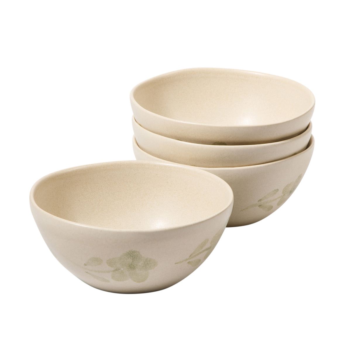 Bloomhouse - 2 Time Oprah's Favorite Things - Made in Portugal Hand Painted 6.4 Inch Cereal Bowls Set of 4 - Porto Petals Floral Soup Bowl Set - Blush Pink