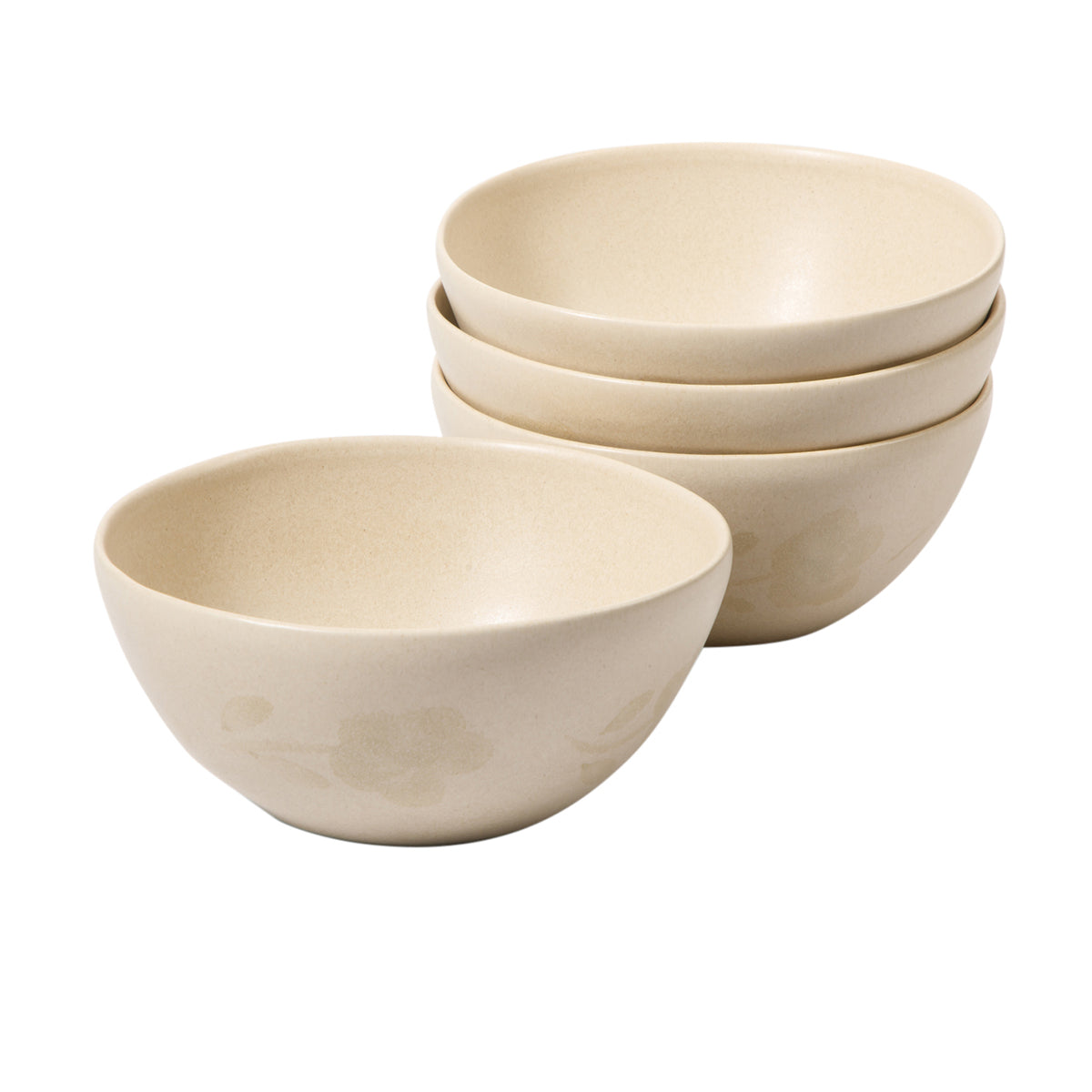 Bloomhouse - 2 Time Oprah's Favorite Things - Made in Portugal Hand Painted 6.4 Inch Cereal Bowls Set of 4 - Porto Petals Floral Soup Bowl Set - Blush Pink