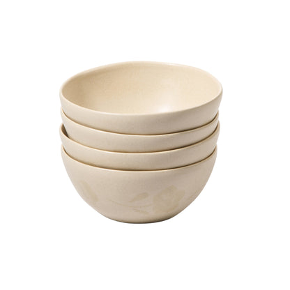 Bloomhouse - 2 Time Oprah's Favorite Things - Made in Portugal Hand Painted 6.4 Inch Cereal Bowls Set of 4 - Porto Petals Floral Soup Bowl Set - Blush Pink