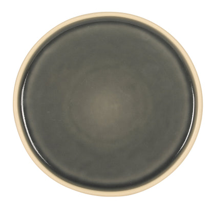 Gibson Elite - Made in Portugal - Port Gaia 12 Piece (Service for 4) Plates and Bowls Reactive Glaze Dishes Stoneware Ceramic Dinnerware Set