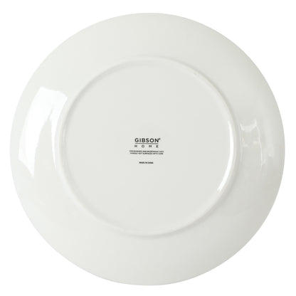 Gibson Home Palace Suite 16-Piece Dinnerware Set, Blue Floral Stoneware Plates & Bowls, Service for 4, Round Durable Everyday Dish Set