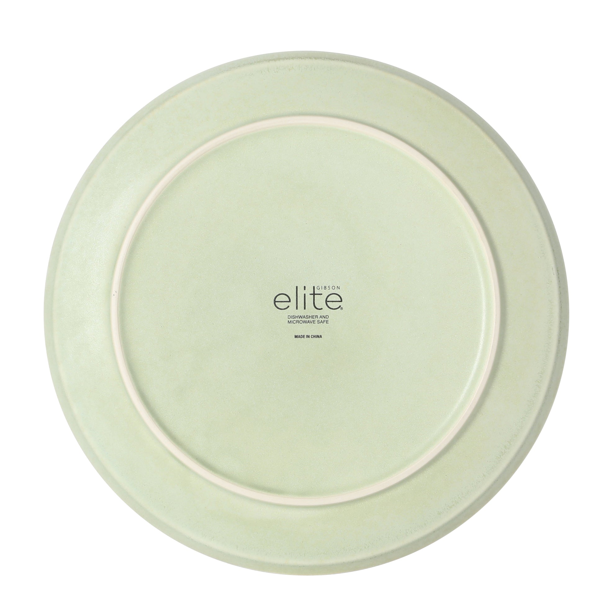 Gibson Elite Octavia Place 16 Piece Stoneware Dinnerware Set, Service for 4, Coupe Modern Plates & Bowls, Reactive Glaze Finish, Green, Microwave & Dishwasher Safe
