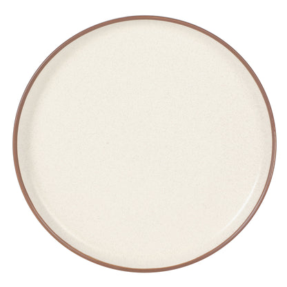 Gibson Elite Abbey Circle 12 Piece (Service for 4) Plates and Bowls Reactive Matte Glaze Dishes Stoneware Ceramic Dinnerware Set
