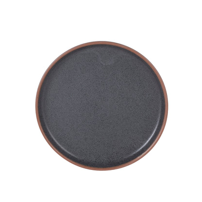 Gibson Elite Abbey Circle 12 Piece (Service for 4) Plates and Bowls Reactive Matte Glaze Dishes Stoneware Ceramic Dinnerware Set