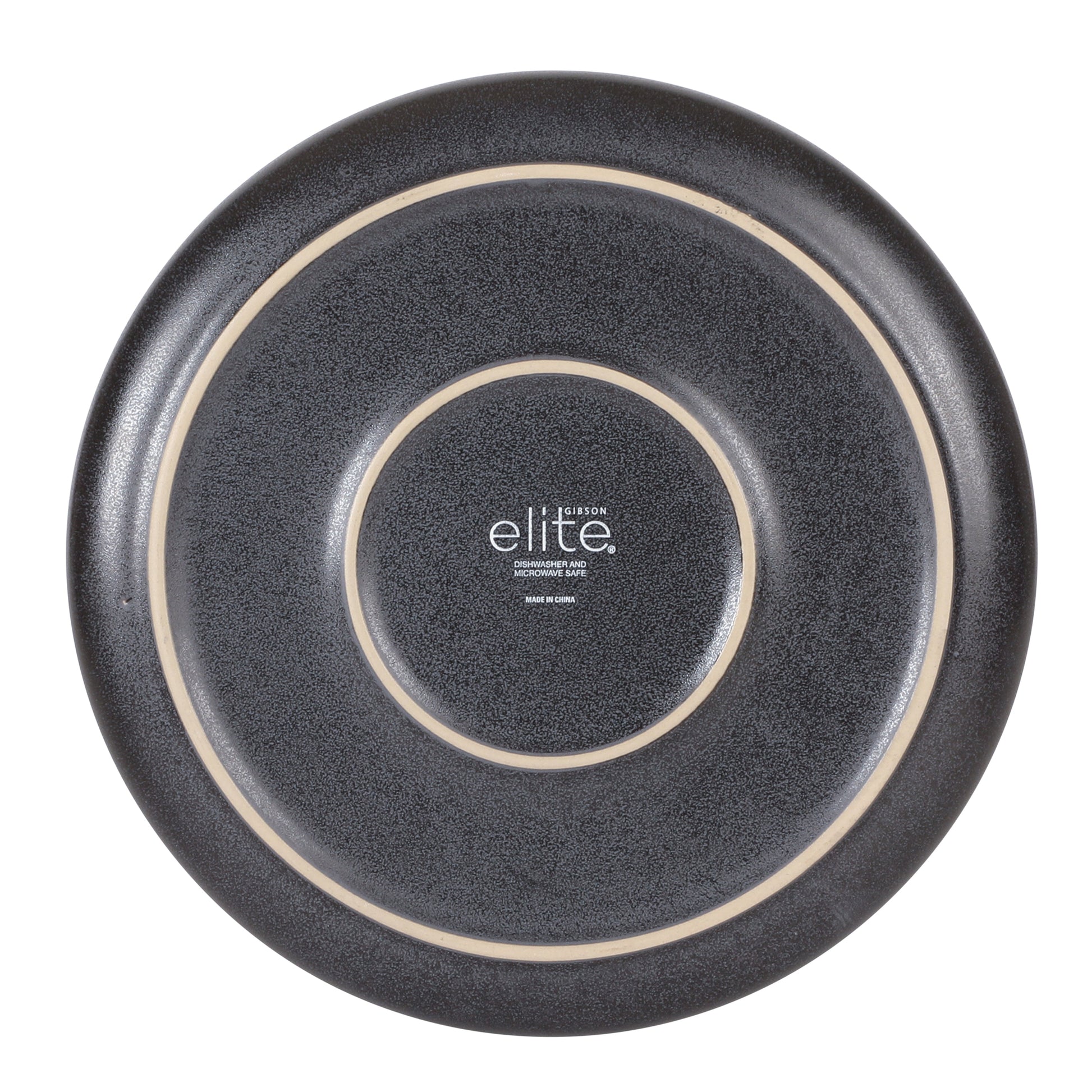Gibson Elite Abbey Circle 12 Piece (Service for 4) Plates and Bowls Reactive Matte Glaze Dishes Stoneware Ceramic Dinnerware Set