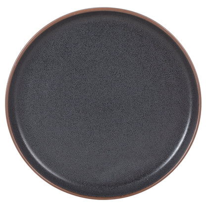 Gibson Elite Abbey Circle 12 Piece (Service for 4) Plates and Bowls Reactive Matte Glaze Dishes Stoneware Ceramic Dinnerware Set