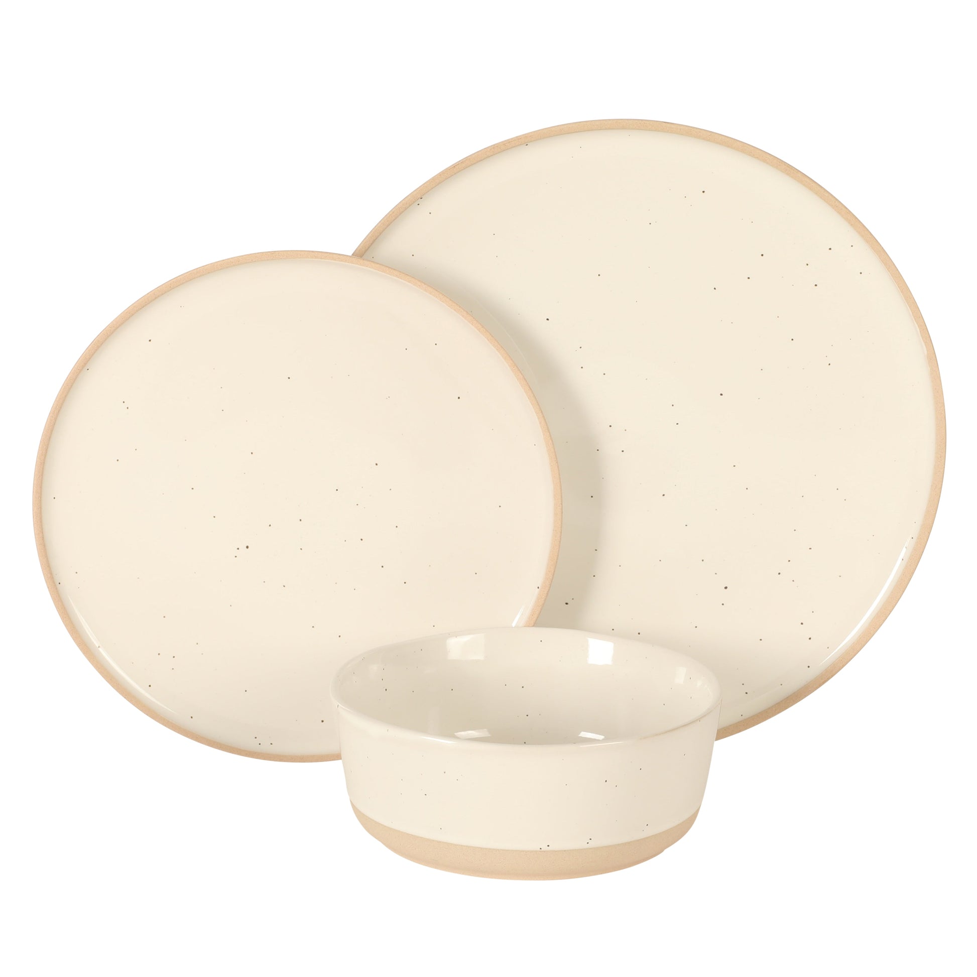 Gibson Elite Humphrey Lane 12 Piece (Service for 4) Plates and Bowls Reactive Glaze Dishes Stoneware Ceramic Dinnerware Set