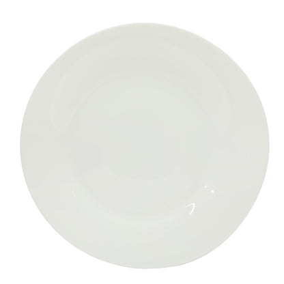 Gibson Home Vanilla Hills 12-Piece Opal Glass Dinnerware Set, Service for 4 – Includes 10" Dinner Plates, 8.5" Salad Plates & Bowls – Microwave Safe, Dishwasher Safe, Chip Resistant – White, Round