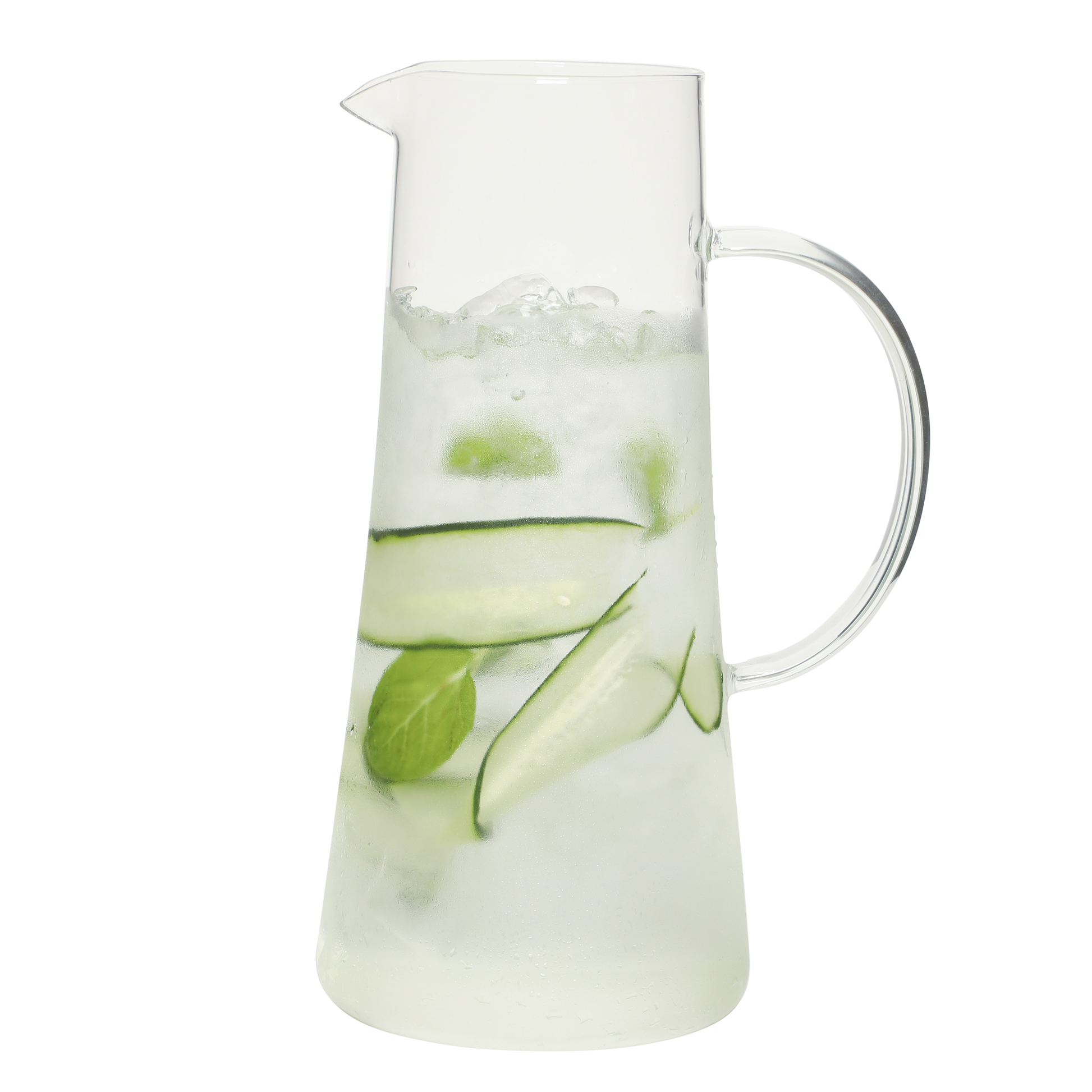 Gibson Home Boozy Brunch 7 Piece Glass Pitcher & Tumbler Set – 1.5L Pitcher with Six 13–14oz Tumblers, Everyday Beverage & Entertaining Drinkware Set, Dishwasher Safe