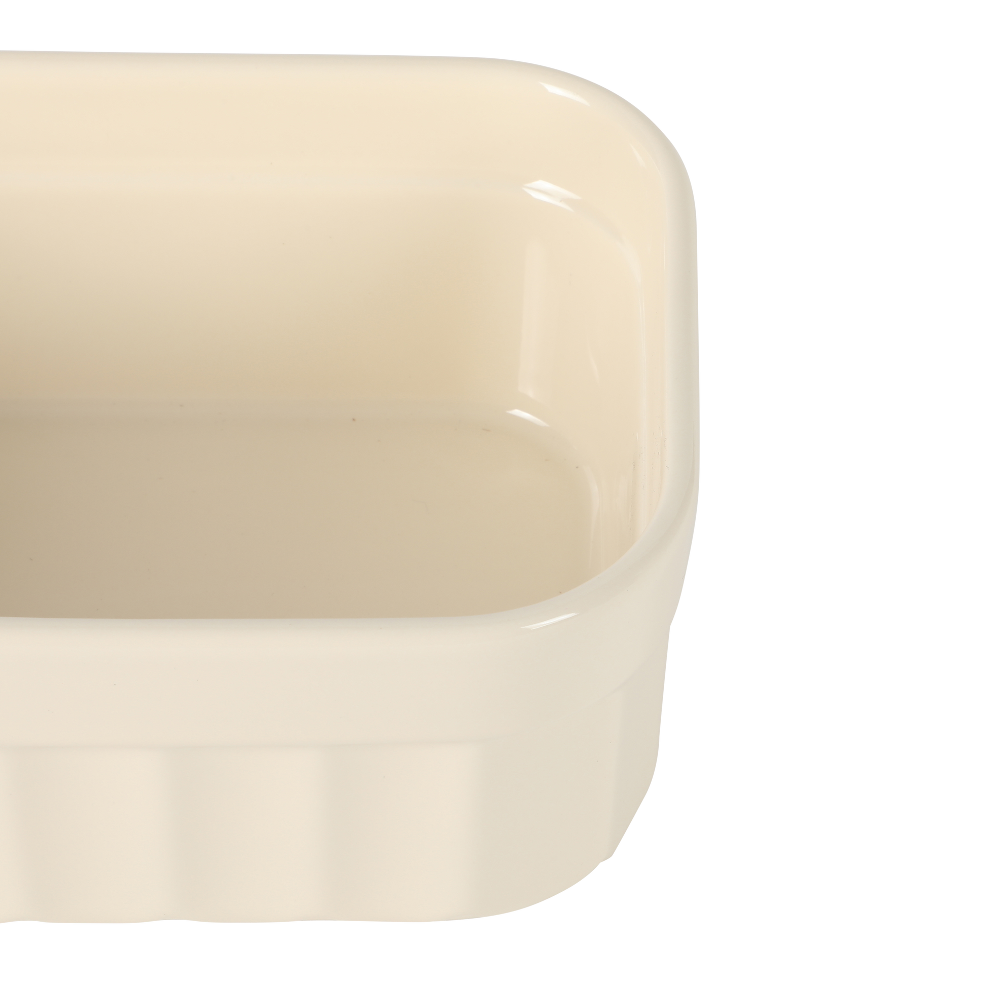 Martha Stewart Broadbrook 6 Piece Stoneware Meal Prep Container Set with Lids, Rectangular/Round Food Storage & Bakeware, Cream, Oven, Microwave & Dishwasher Safe