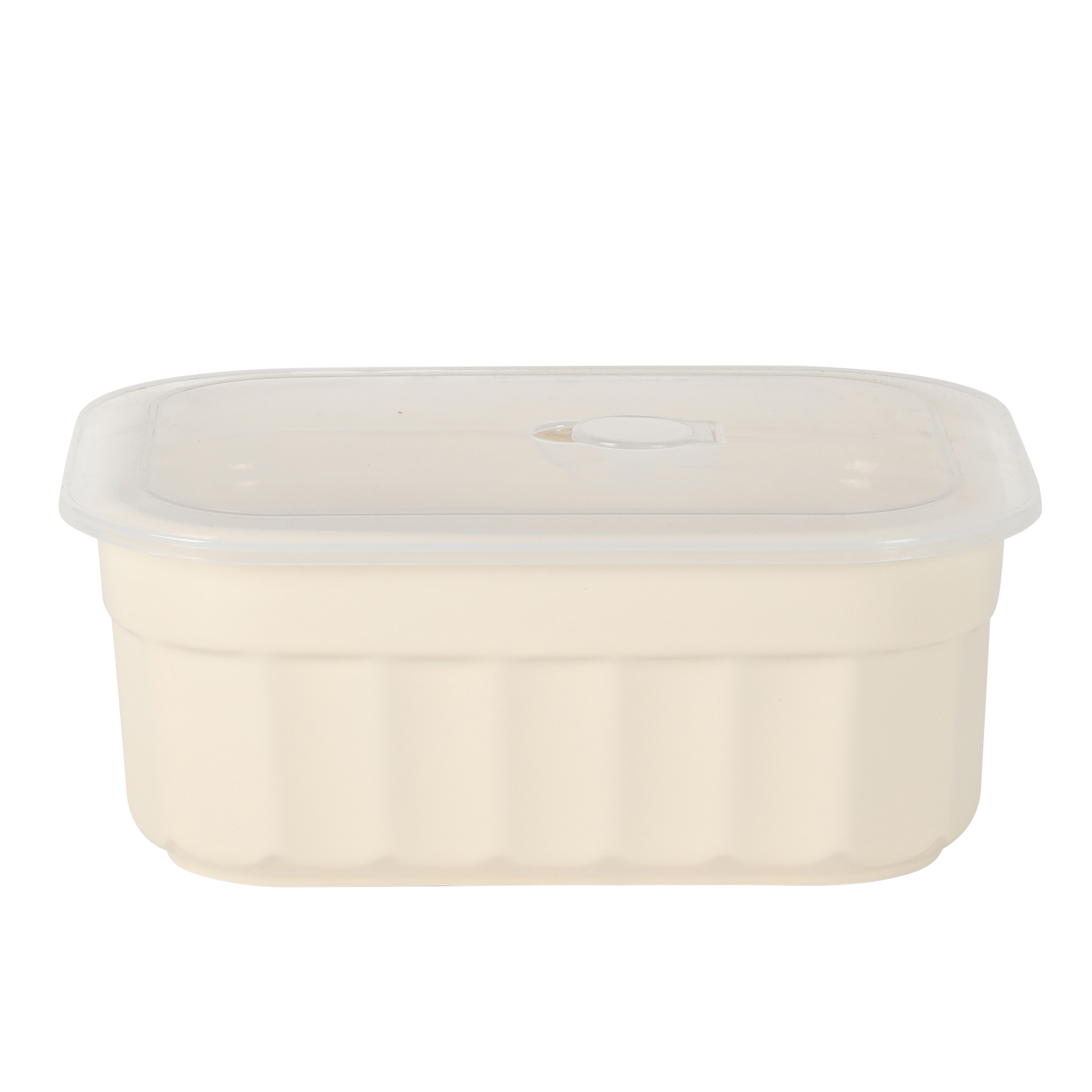 Martha Stewart Broadbrook 6 Piece Stoneware Meal Prep Container Set with Lids, Rectangular/Round Food Storage & Bakeware, Cream, Oven, Microwave & Dishwasher Safe
