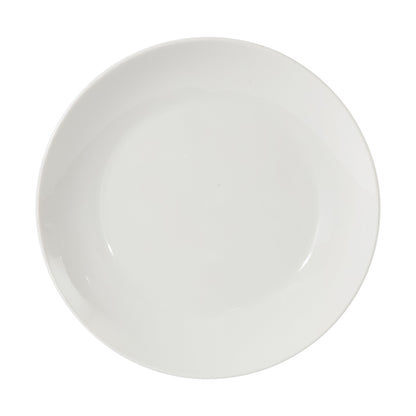 Gibson Home 17-Piece Porcelain Plates and Bowls Set W/Metal Rack - Plates, Bowls & Mugs Dinnerware Set for 4 - White