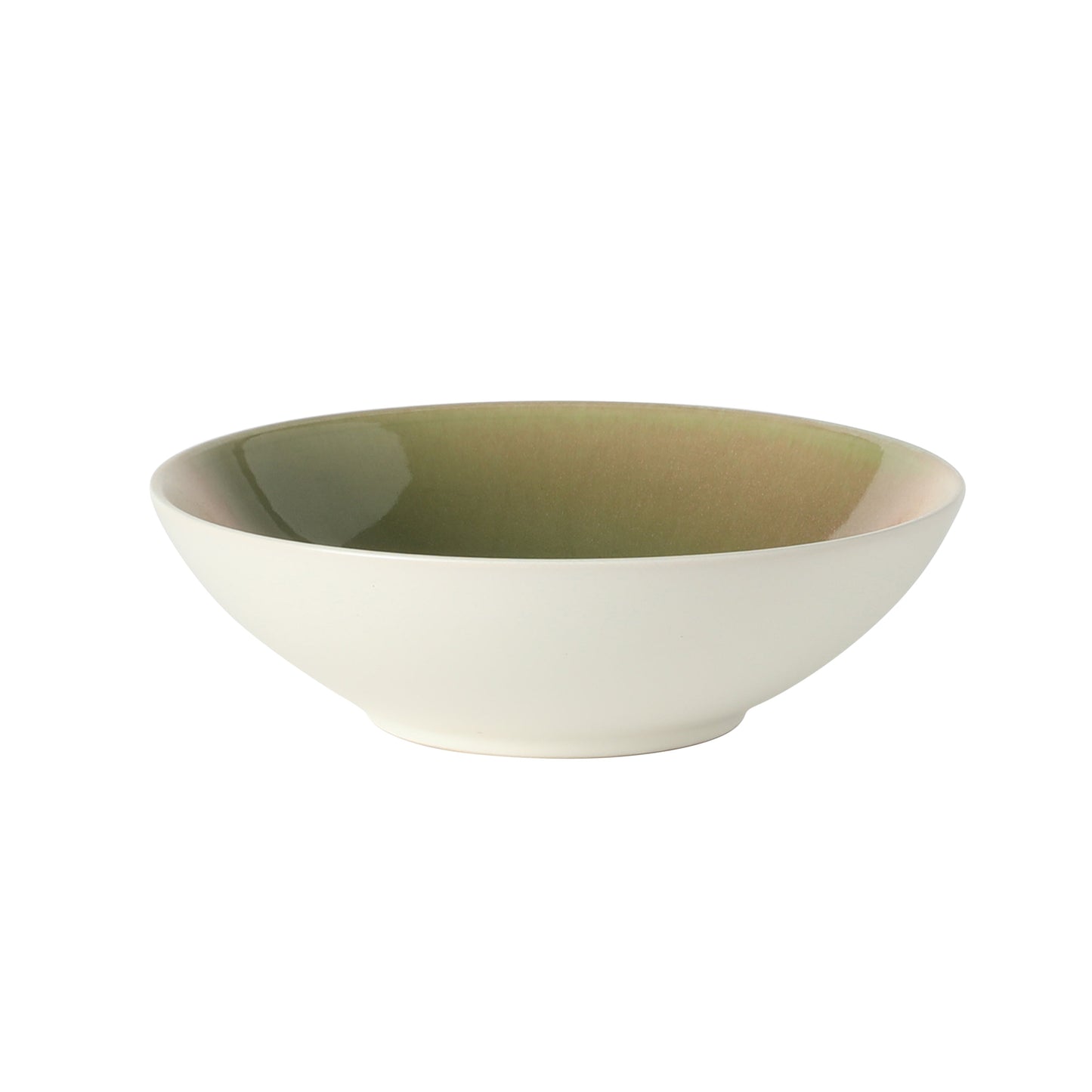Gibson Elite Crescenton Plates and Bowls Sets, 12-Piece Stoneware Dinnerware Sets, Round Reactive Glaze Dish Set, Service for 4