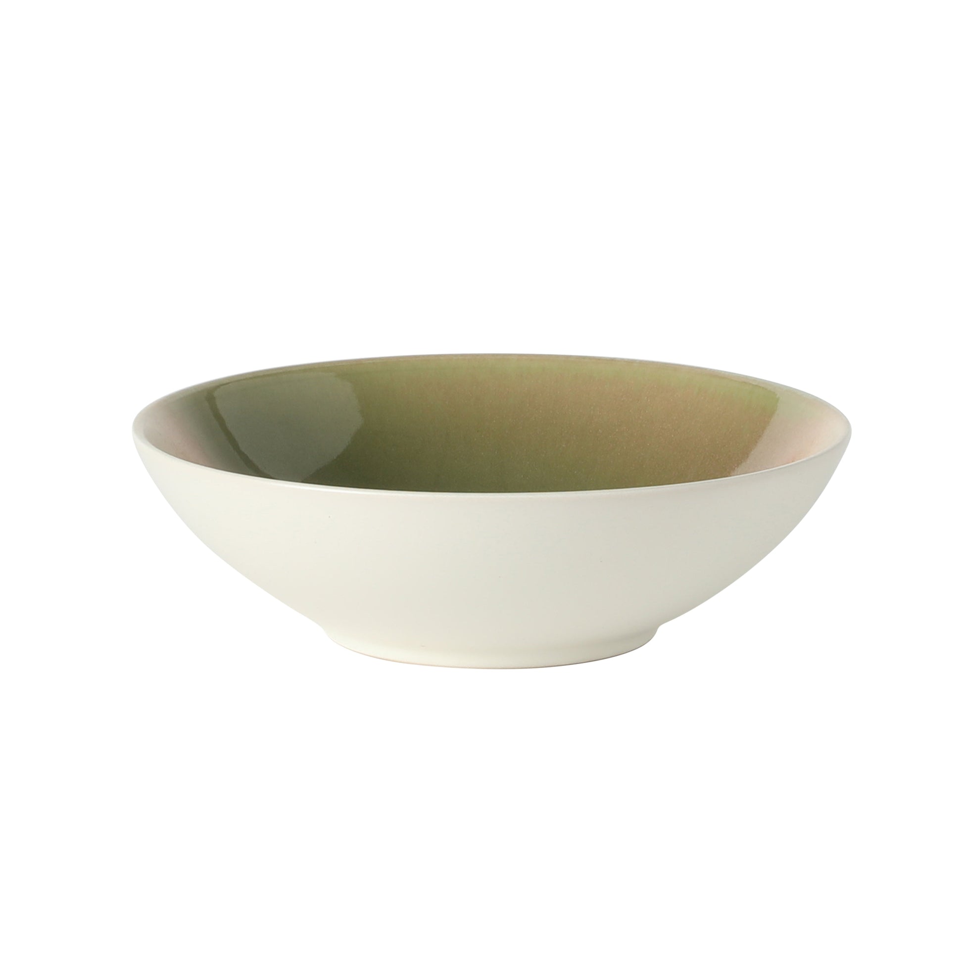 Gibson Elite Crescenton Plates and Bowls Sets, 12-Piece Stoneware Dinnerware Sets, Round Reactive Glaze Dish Set, Service for 4