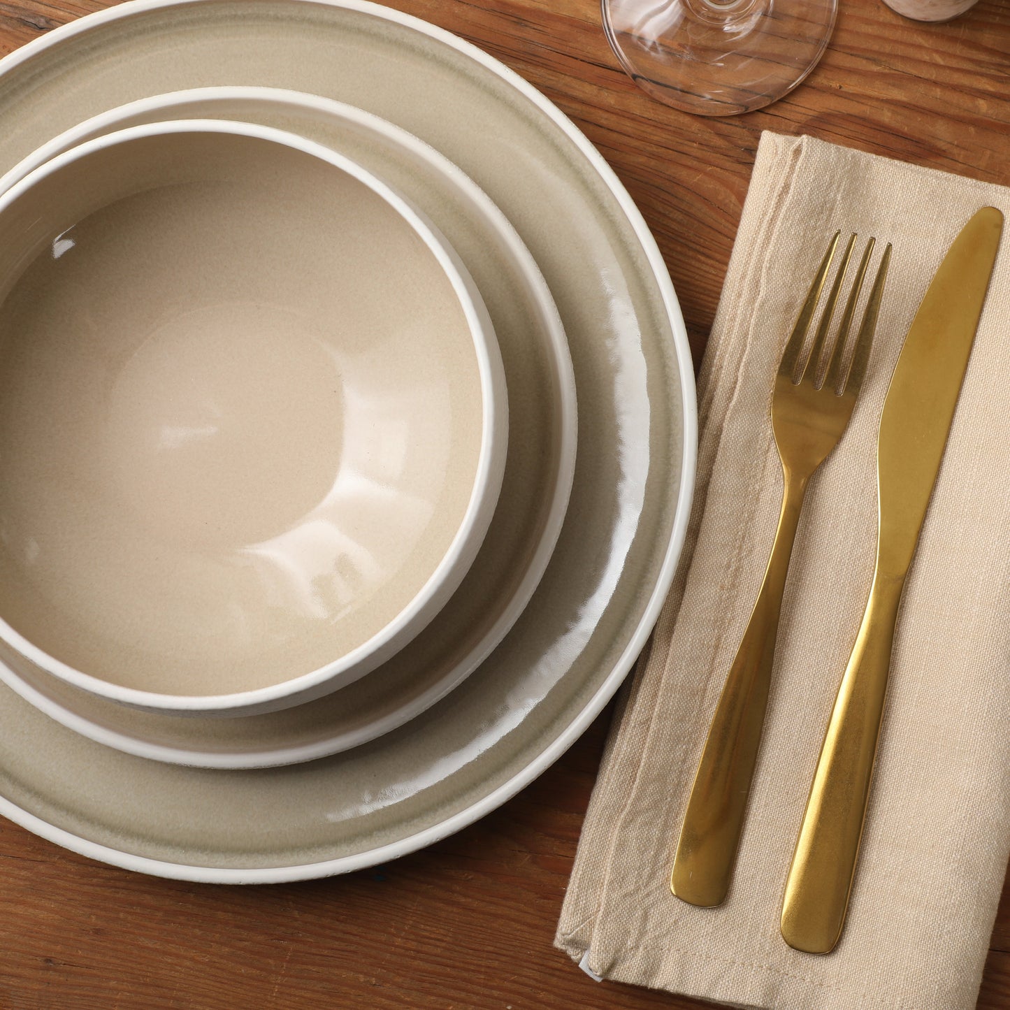 Gibson Elite Pacifco Beach Plates and Bowls Sets, 12-Piece Stoneware Dinnerware Sets, Reactive Glaze Dish Set, Service for 4