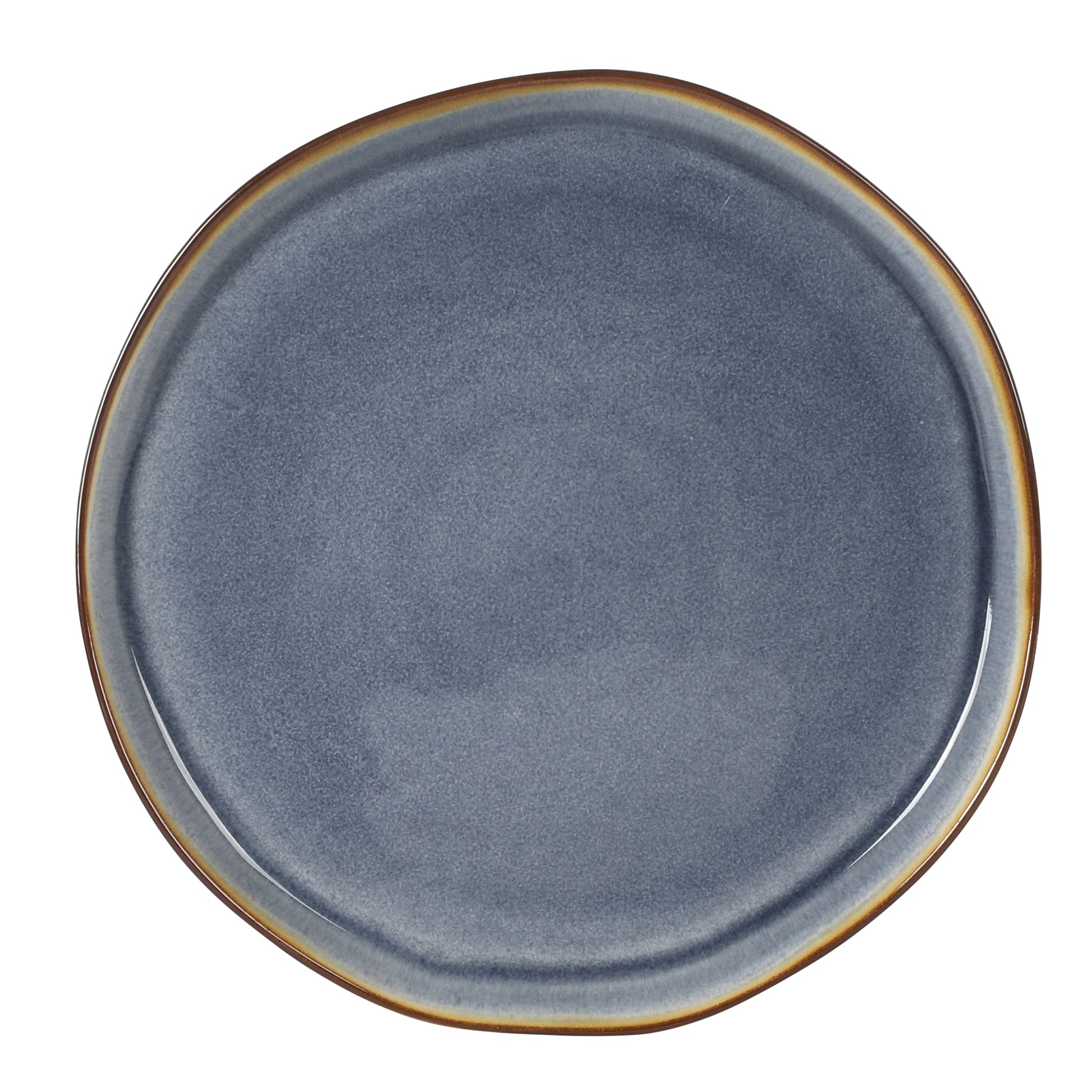 Gibson Elite Algeria River Plates and Bowls Sets, 12-Piece Stoneware Dinnerware Sets, Reactive Glaze Dish Set