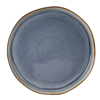 Gibson Elite Algeria River Plates and Bowls Sets, 12-Piece Stoneware Dinnerware Sets, Reactive Glaze Dish Set
