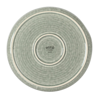 Gibson Elite Eclipse Swirls Plates and Bowls Sets, 12-Piece Stoneware Dinnerware Sets, Reactive Glaze Dish Set