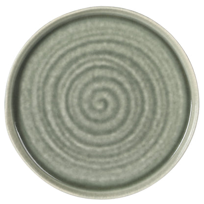 Gibson Elite Eclipse Swirls Plates and Bowls Sets, 12-Piece Stoneware Dinnerware Sets, Reactive Glaze Dish Set