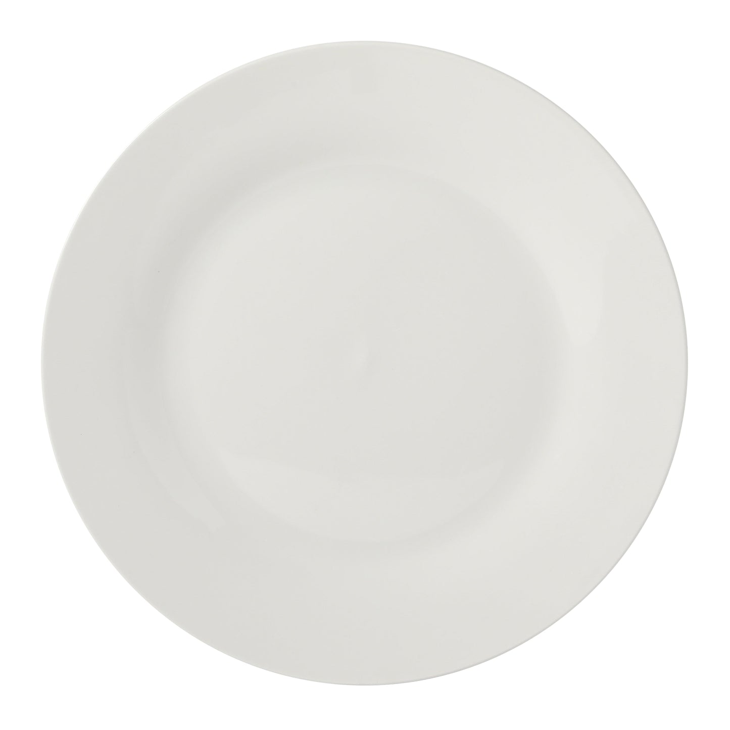 Gibson Home Great Essentials 6-Piece Dinner Plate Set, 10.5 Inch Fine Ceramic Round Plates, Microwave and Dishwasher Safe, White