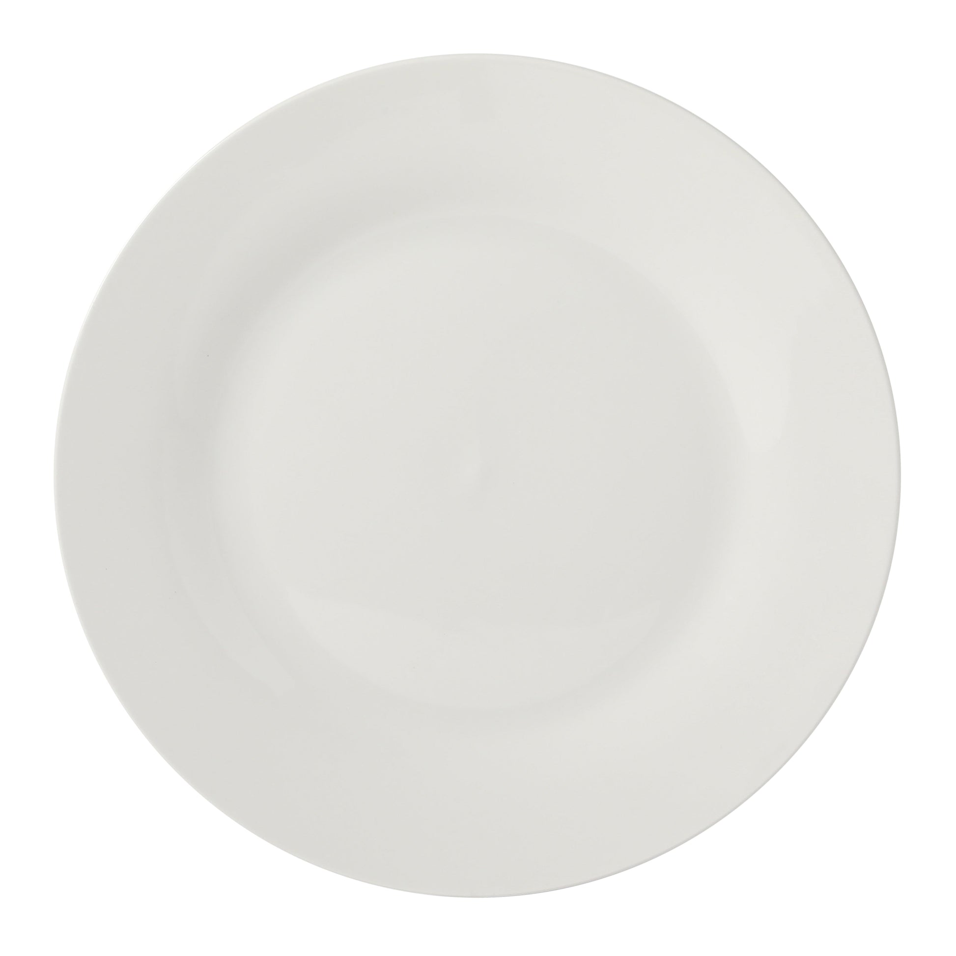 Gibson Home Great Essentials 6-Piece Dinner Plate Set, 10.5 Inch Fine Ceramic Round Plates, Microwave and Dishwasher Safe, White