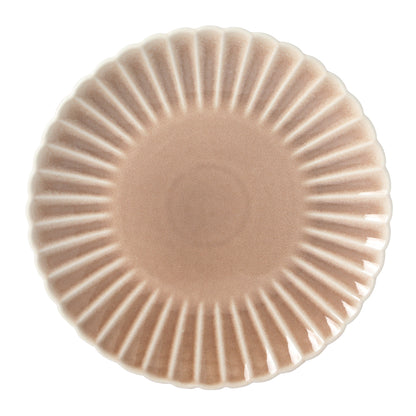 Gibson Elite Peach Orchard 12-Piece New Bone China Dinnerware Set Service for 4, Embossed Fluted Plates and Bowls, Dishwasher Safe