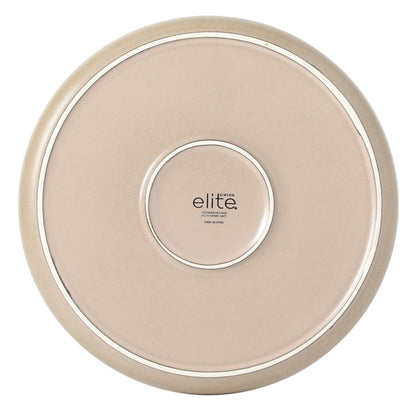 Gibson Elite Island Bay 12-Piece New Bone China Dinnerware Set Service for 4, Reactive Glaze Plates and Bowls, Dishwasher Safe
