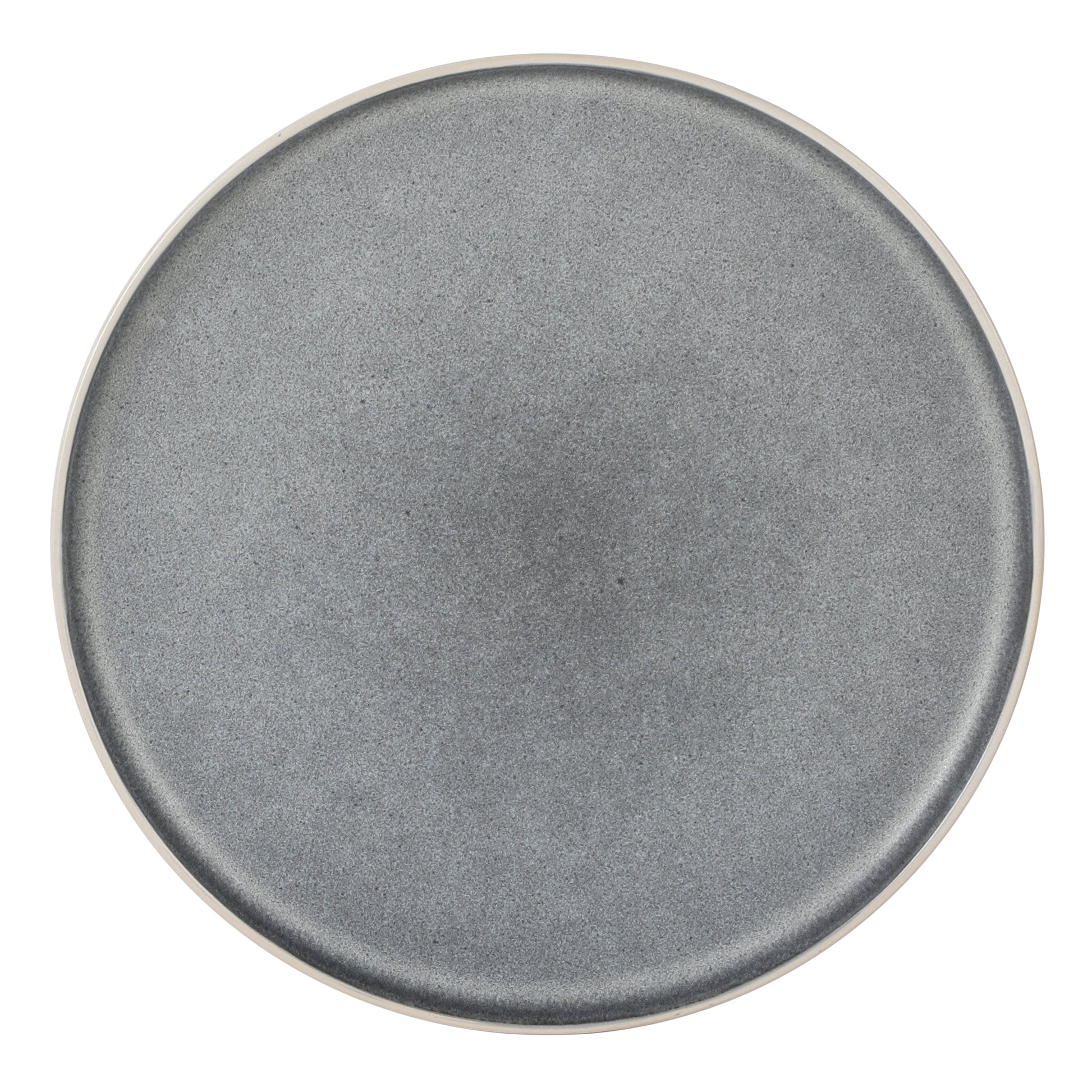 Gibson Elite Coastal Forest Plates and Bowls Sets, 12-Piece Stoneware Dinnerware Sets, Triple Reactive Glaze Dish Set - Grey and Cream White