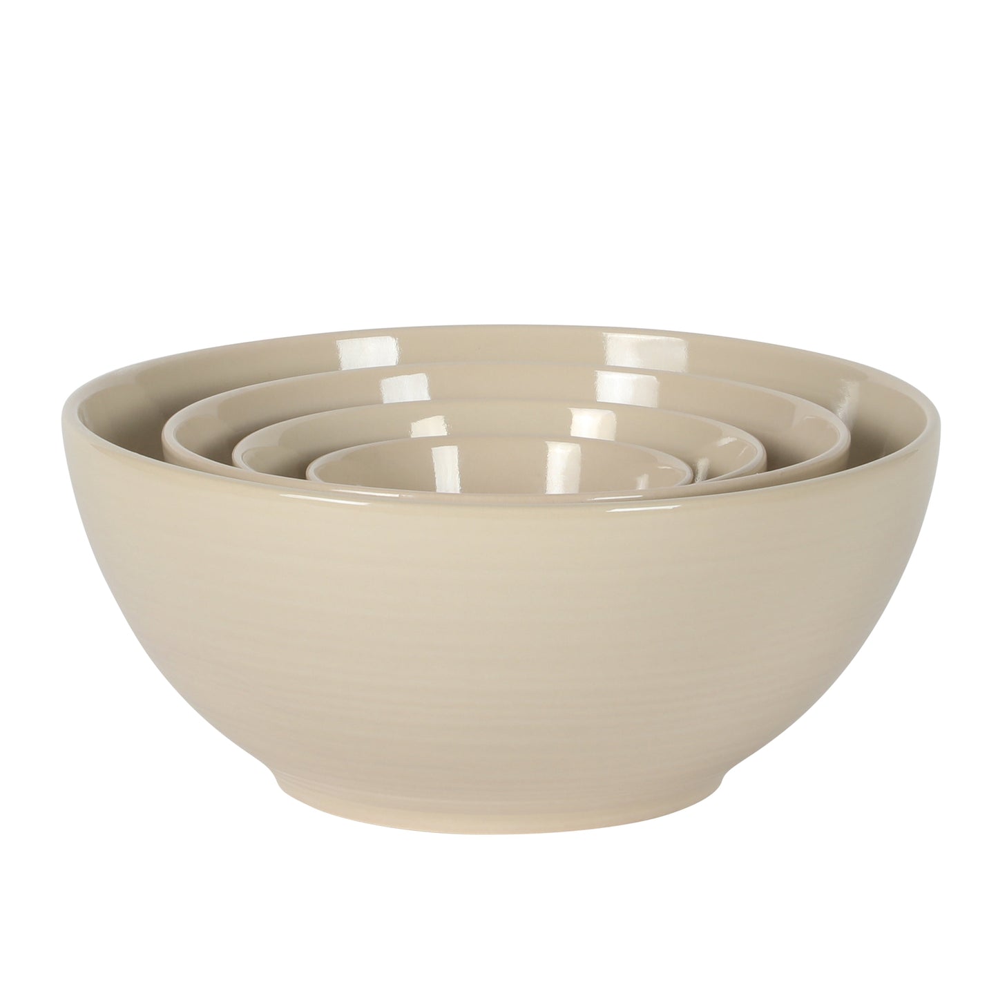 Gibson Elite Maple Grove 4-Piece Stoneware Nesting Bowl Set, Reactive Glaze Mixing and Serving Bowls, Dishwasher Safe