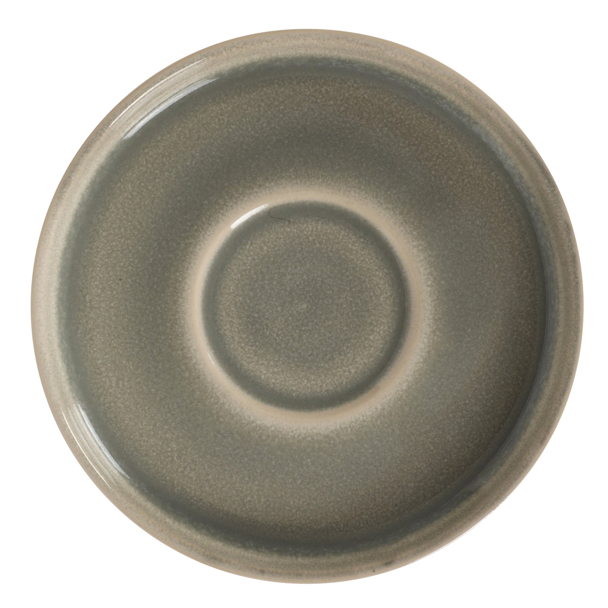 Gibson Elite Sunrise Hills 9-Piece Stackable Stoneware Cup and Saucer Set with Metal Rack, 6 oz, Service for 4, Dishwasher Safe