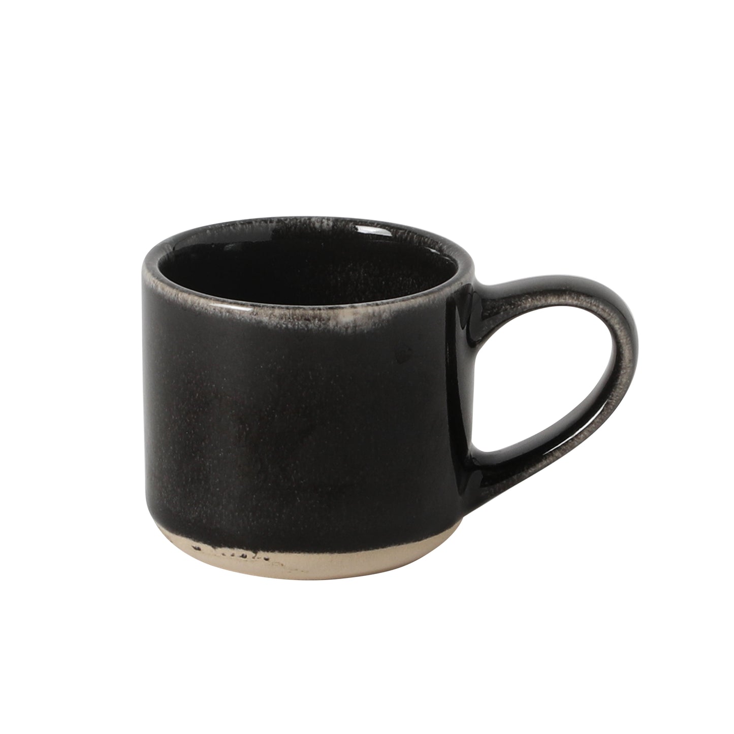 Mr. Coffee Whims Espresso Cups Set of 6, 3.7 oz Stoneware Demitasse Espresso Shot Cups with Handles, Stackable Reactive Glaze Ceramic Coffee Cups