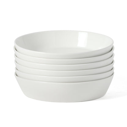 Martha Stewart Plates and Bowls Sets, 30-Piece Porcelain Dinnerware Set for 6, Dinner Plates, Dessert Plates, Pasta Bowls, Cereal & Fruit Bowls