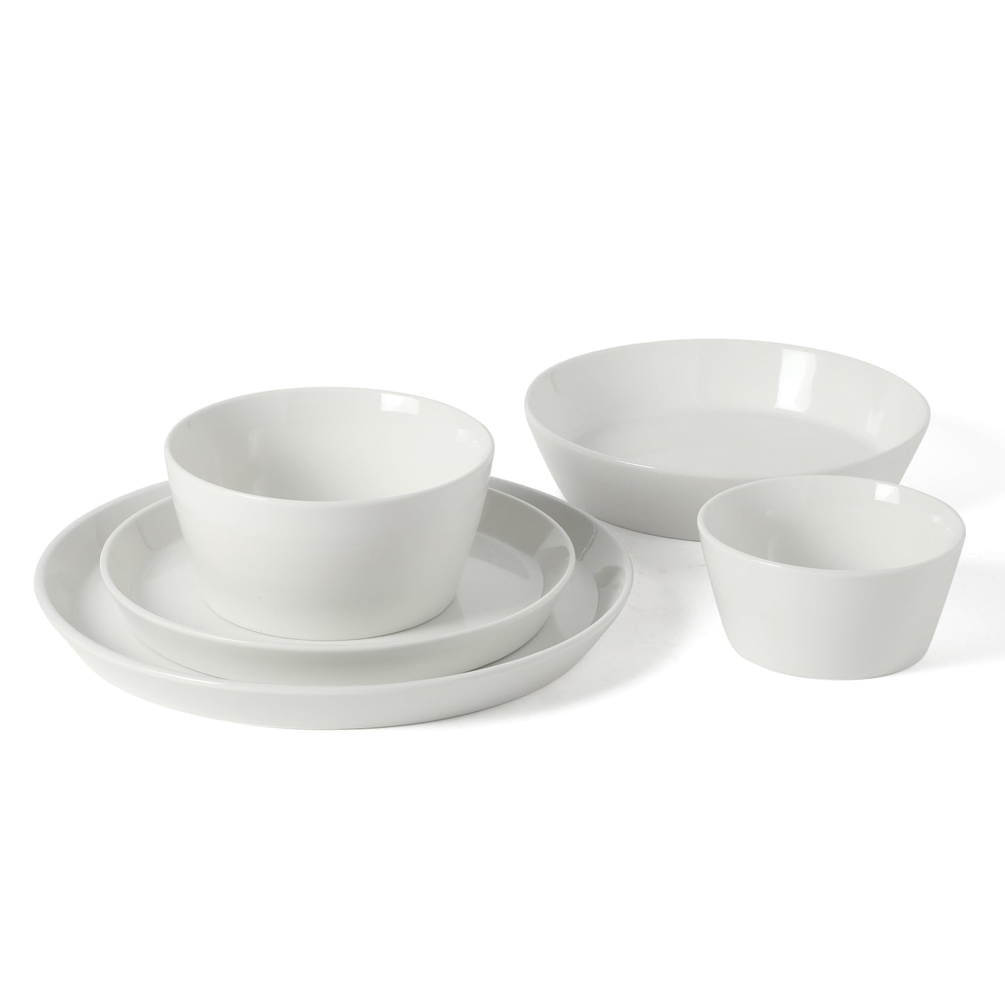 Martha Stewart Plates and Bowls Sets, 30-Piece Porcelain Dinnerware Set for 6, Dinner Plates, Dessert Plates, Pasta Bowls, Cereal & Fruit Bowls