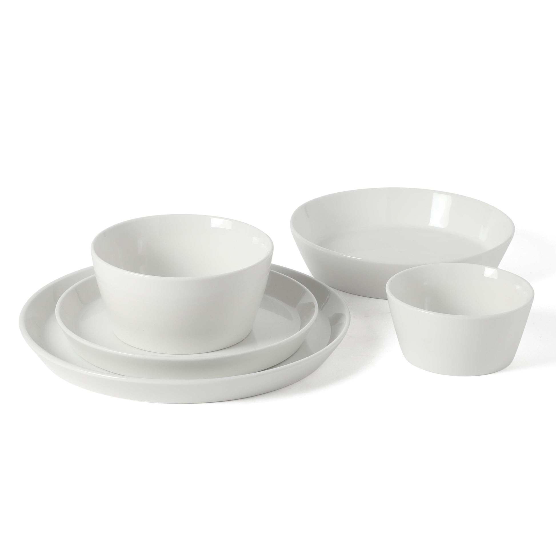 Martha Stewart Plates and Bowls Sets, 30-Piece Porcelain Dinnerware Set for 6, Dinner Plates, Dessert Plates, Pasta Bowls, Cereal & Fruit Bowls