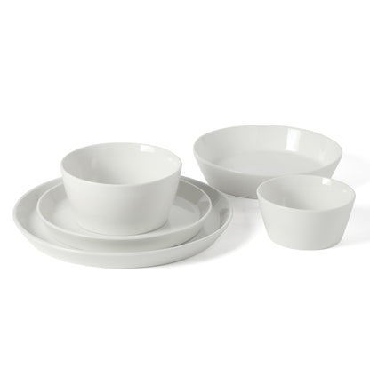 Martha Stewart Plates and Bowls Sets, 30-Piece Porcelain Dinnerware Set for 6, Dinner Plates, Dessert Plates, Pasta Bowls, Cereal & Fruit Bowls